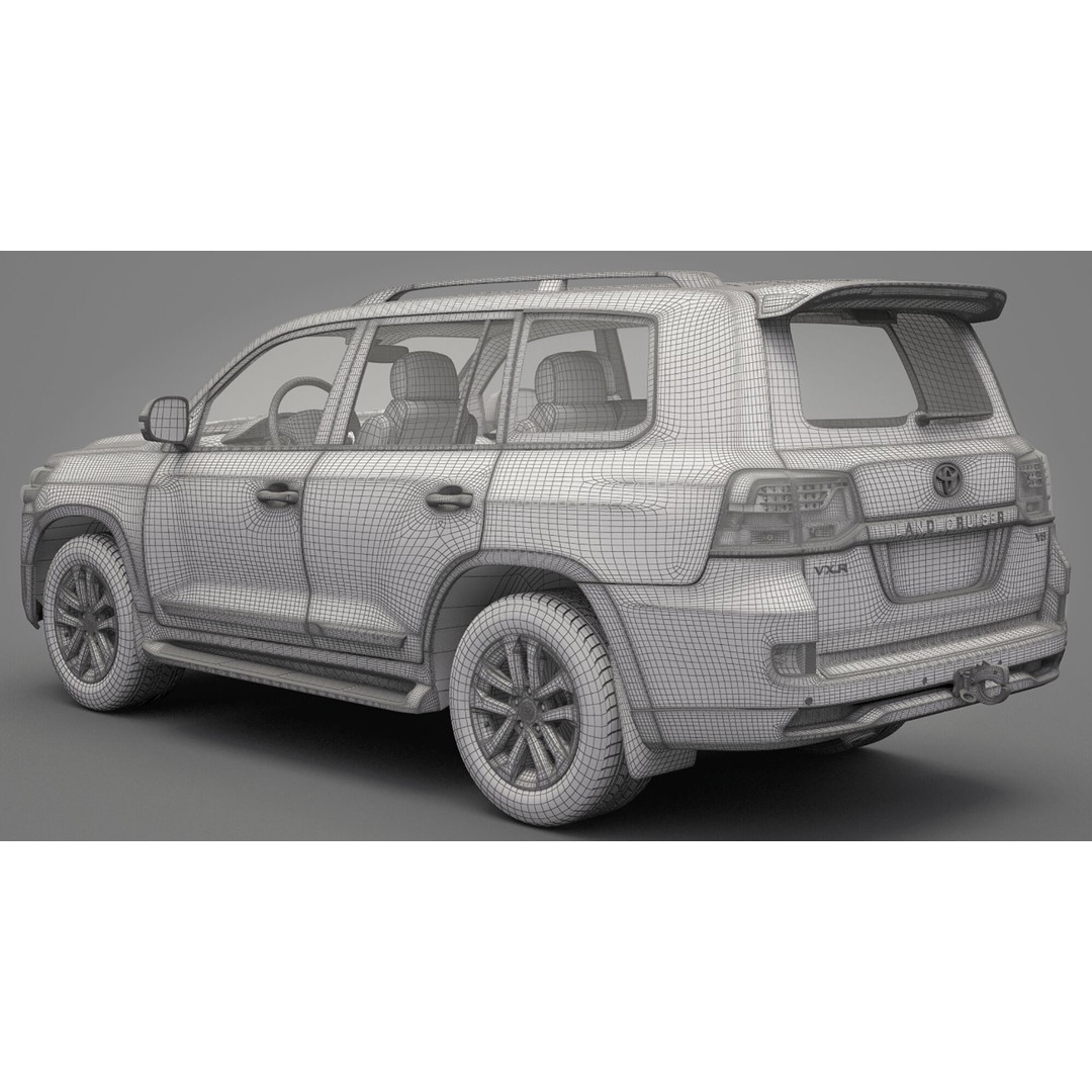 Toyota Land Cruiser J200 3D Model – High Poly SUV, FBX, OBJ - View 23