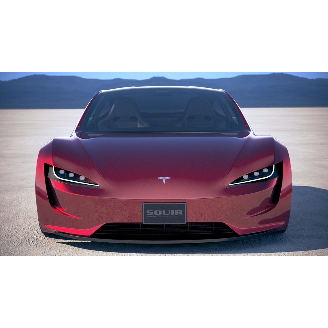 Tesla Roadster 2020 3D Model – High Poly Sport Coupe, FBX, OBJ - View 11