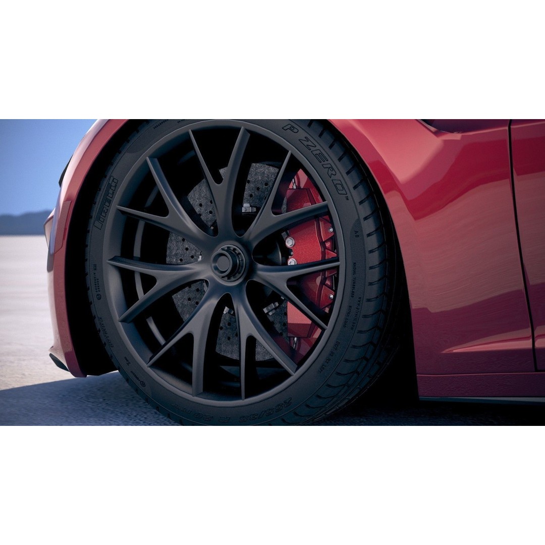 Tesla Roadster 2020 3D Model – High Poly Sport Coupe, FBX, OBJ - View 16