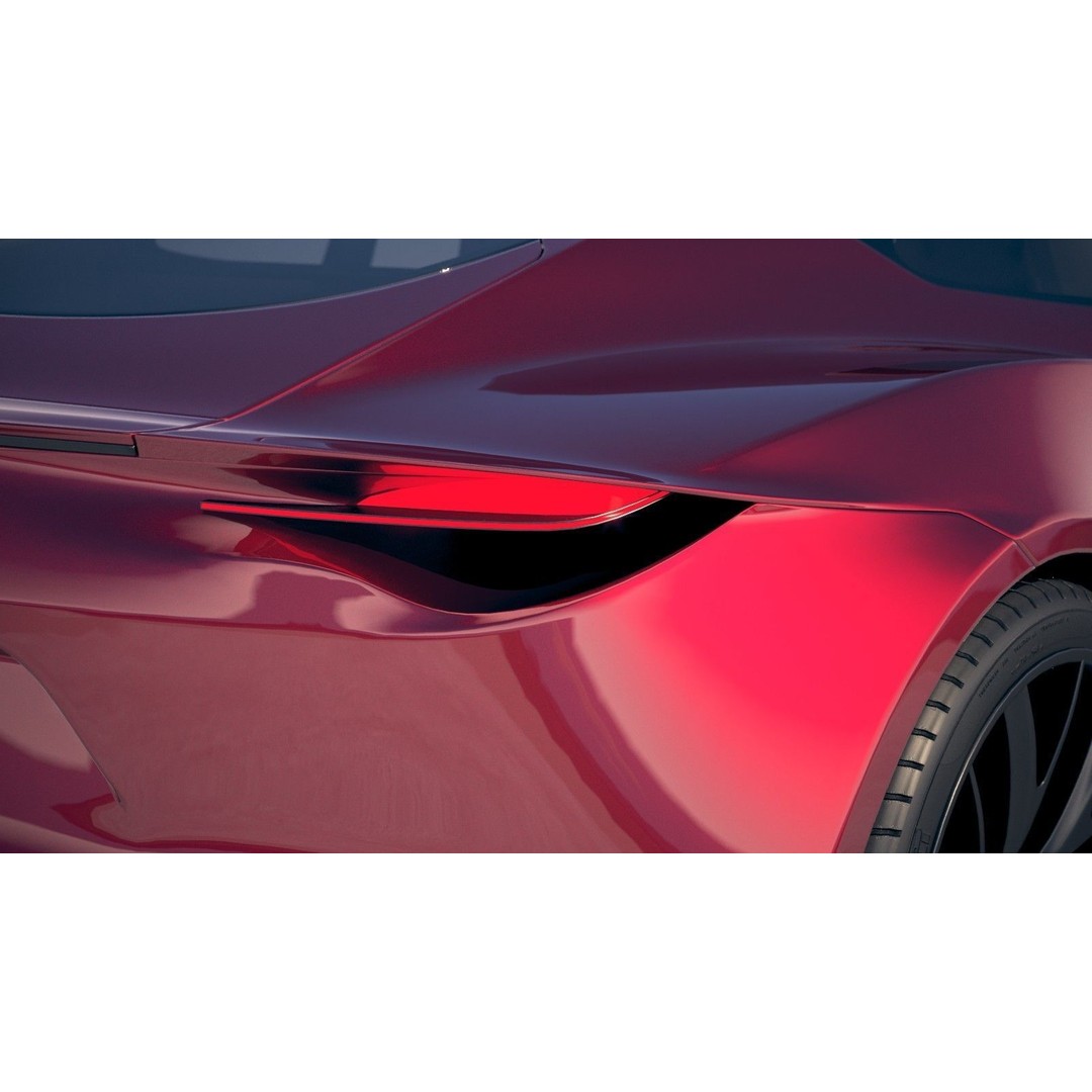Tesla Roadster 2020 3D Model – High Poly Sport Coupe, FBX, OBJ - View 18