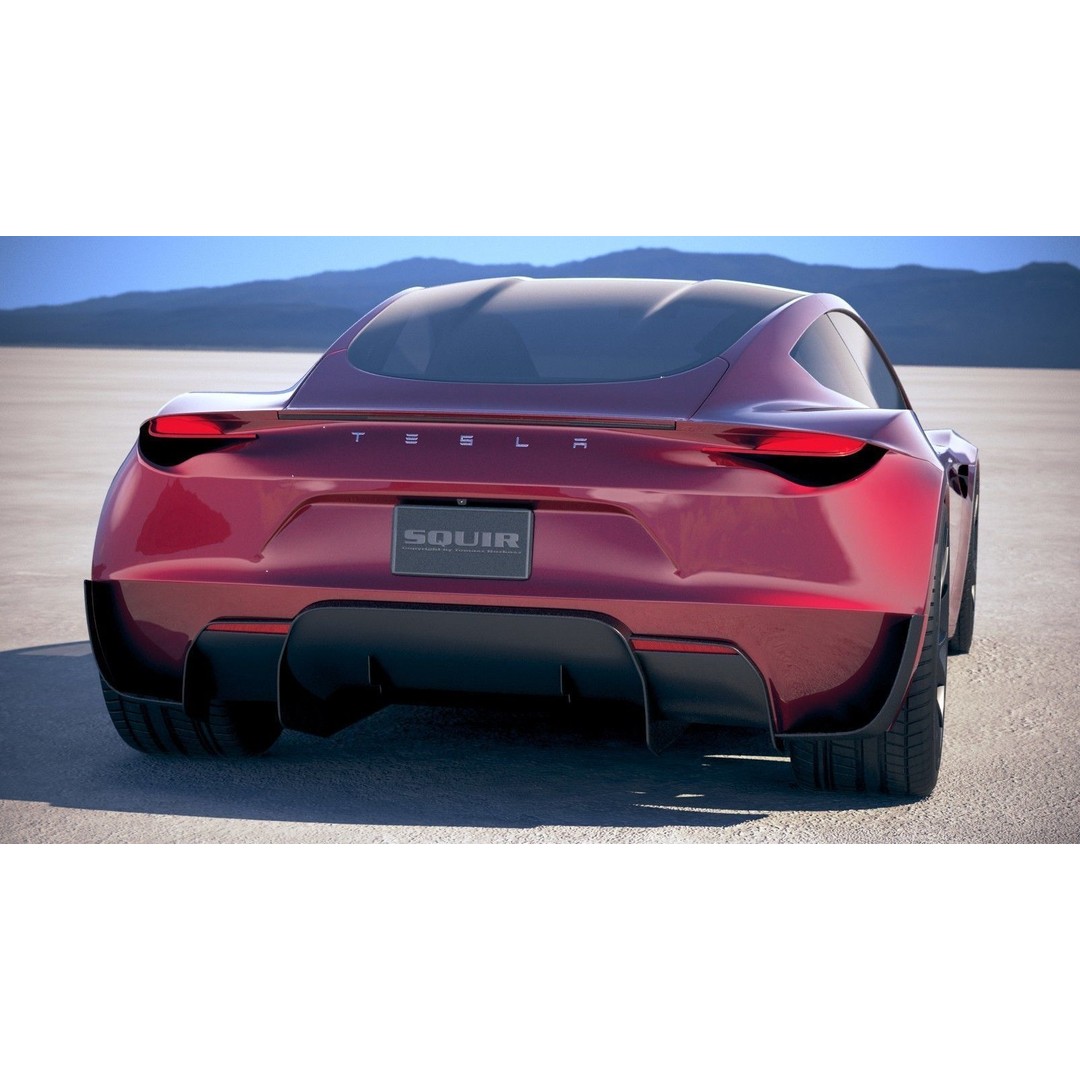 Tesla Roadster 2020 3D Model – High Poly Sport Coupe, FBX, OBJ - View 7