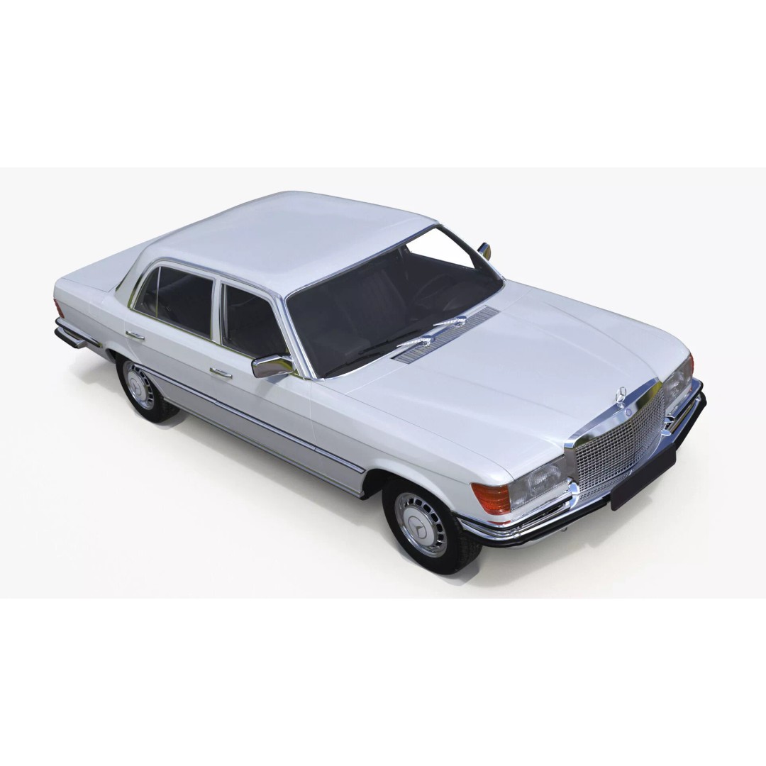 Mercedes Benz 350 SE 3D Model – Classic Luxury Sedan, PBR Textures - View 12