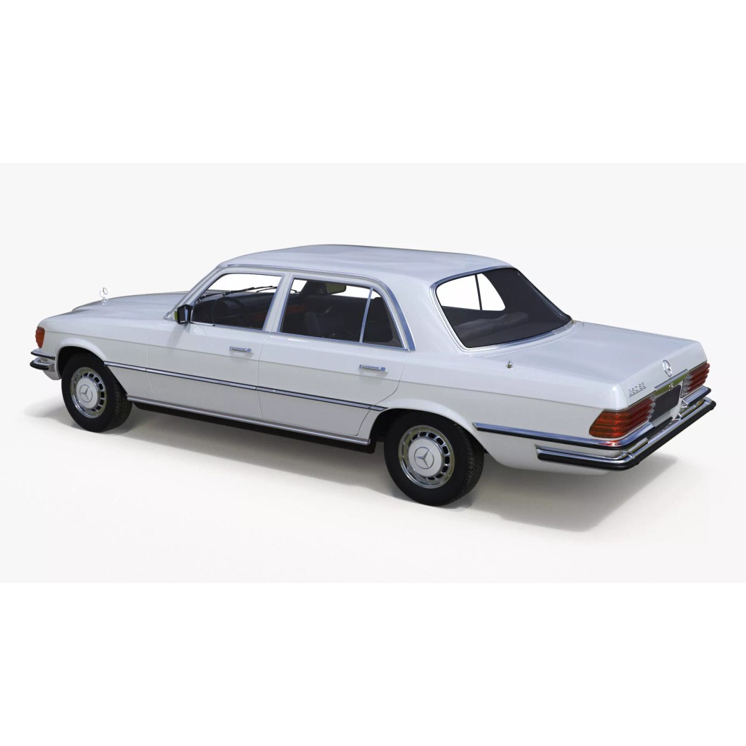 Mercedes Benz 350 SE 3D Model – Classic Luxury Sedan, PBR Textures - View 13