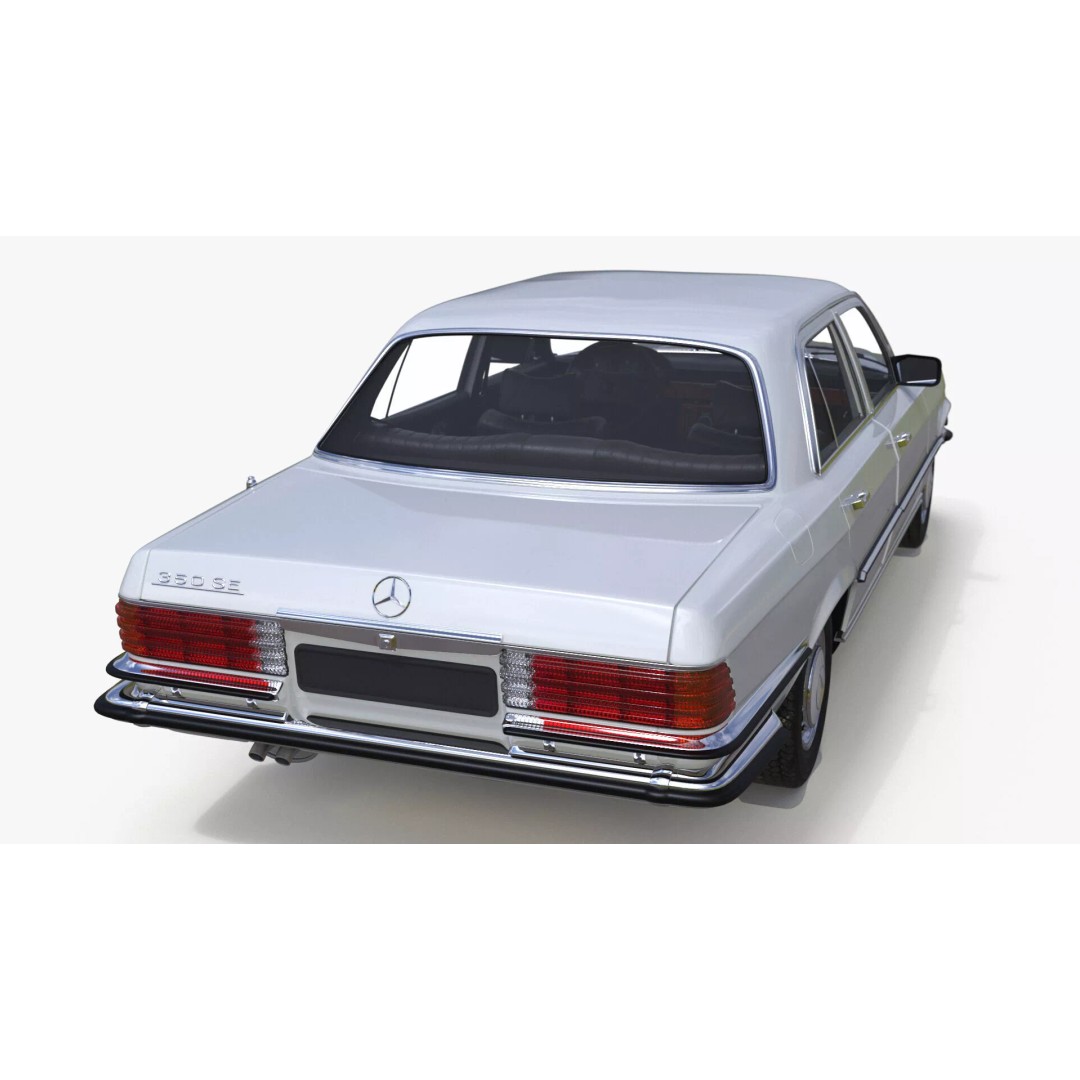 Mercedes Benz 350 SE 3D Model – Classic Luxury Sedan, PBR Textures - View 17