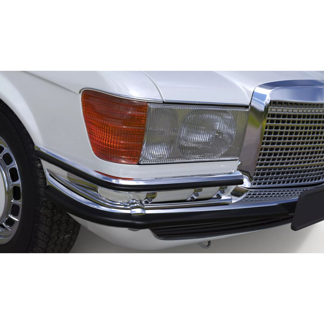 Mercedes Benz 350 SE 3D Model – Classic Luxury Sedan, PBR Textures - View 19