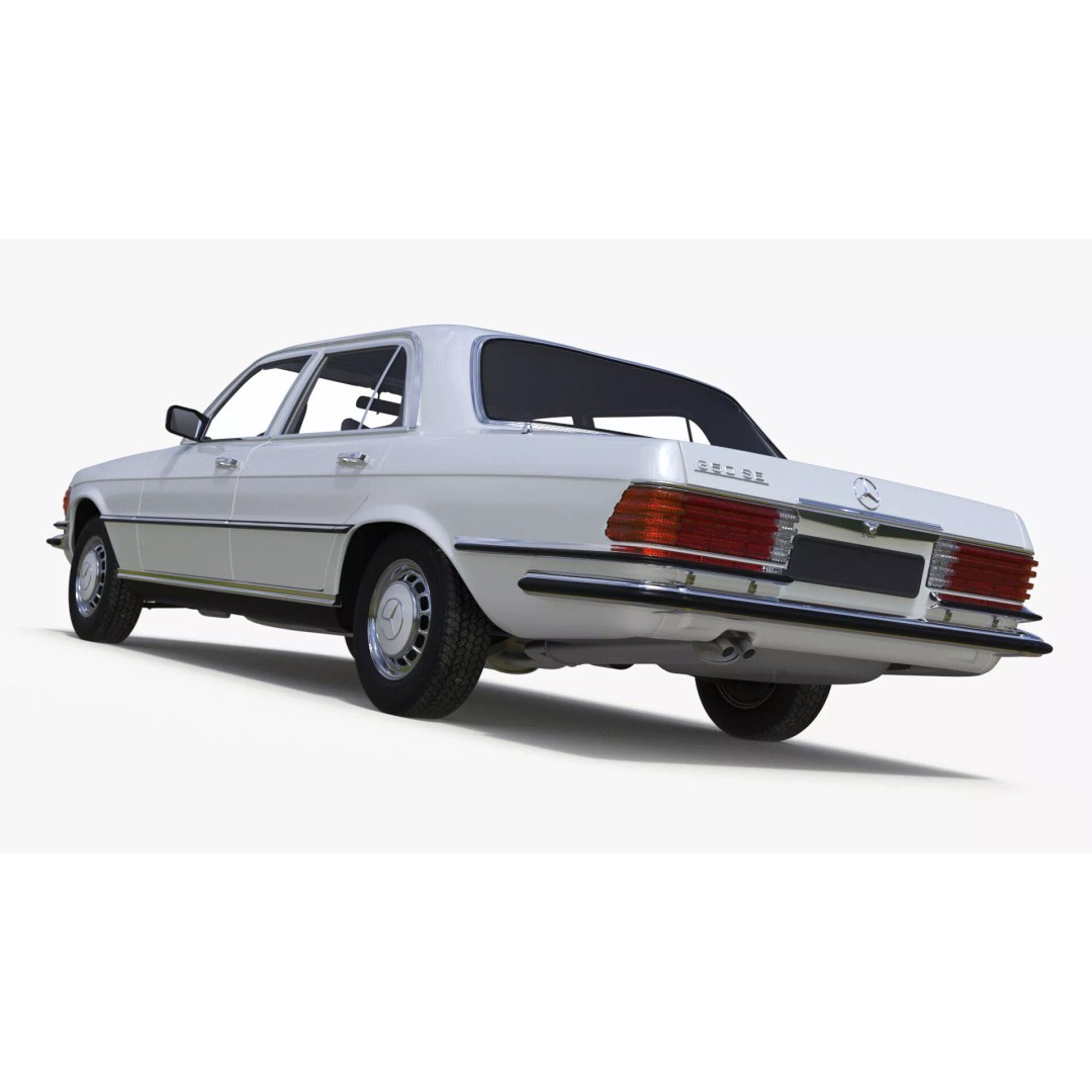 Mercedes Benz 350 SE 3D Model – Classic Luxury Sedan, PBR Textures - View 26