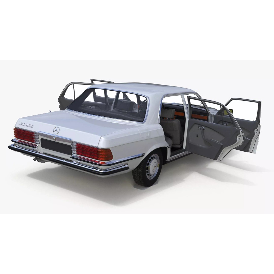 Mercedes Benz 350 SE 3D Model – Classic Luxury Sedan, PBR Textures - View 27