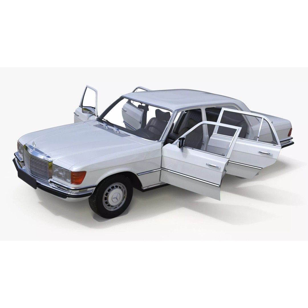 Mercedes Benz 350 SE 3D Model – Classic Luxury Sedan, PBR Textures - View 28