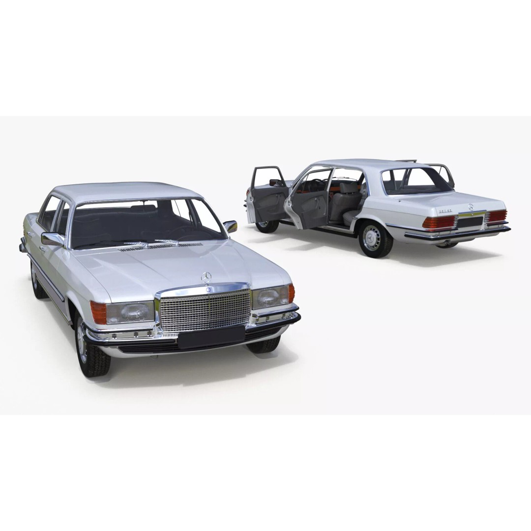 Mercedes Benz 350 SE 3D Model – Classic Luxury Sedan, PBR Textures - View 29