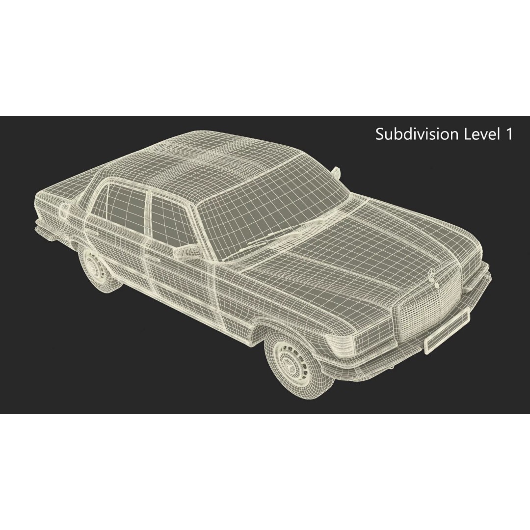 Mercedes Benz 350 SE 3D Model – Classic Luxury Sedan, PBR Textures - View 32