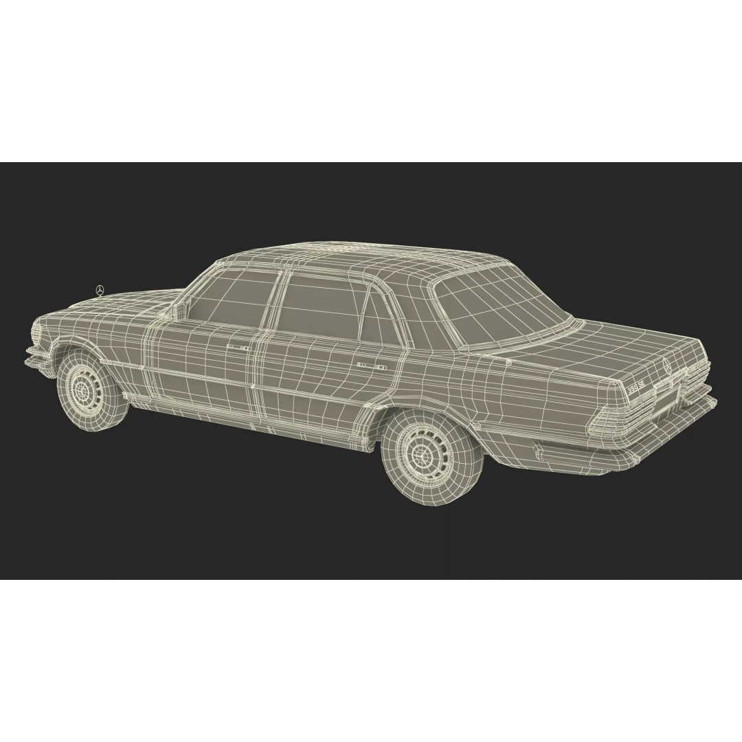 Mercedes Benz 350 SE 3D Model – Classic Luxury Sedan, PBR Textures - View 36