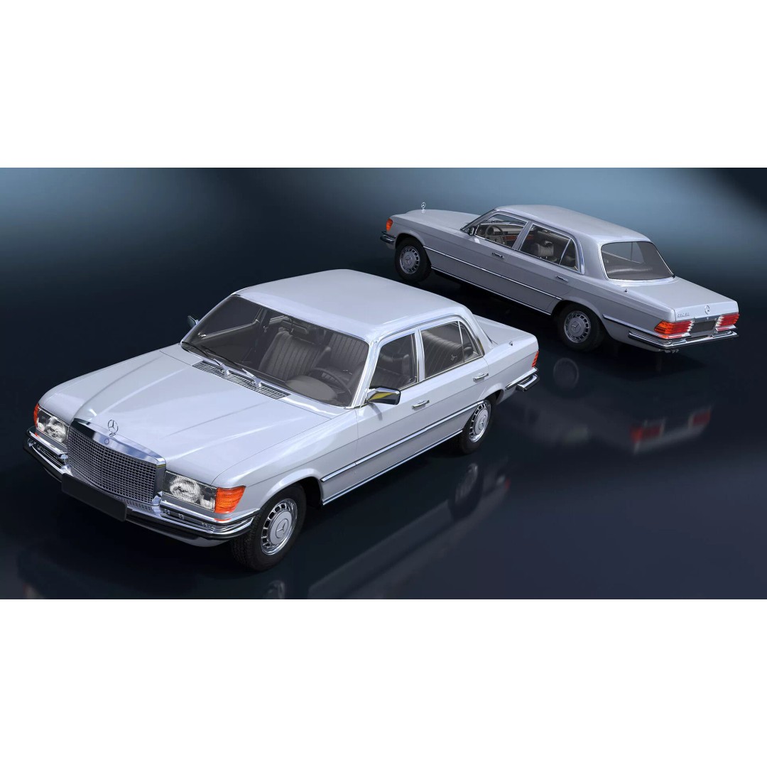 Mercedes Benz 350 SE 3D Model – Classic Luxury Sedan, PBR Textures - View 4