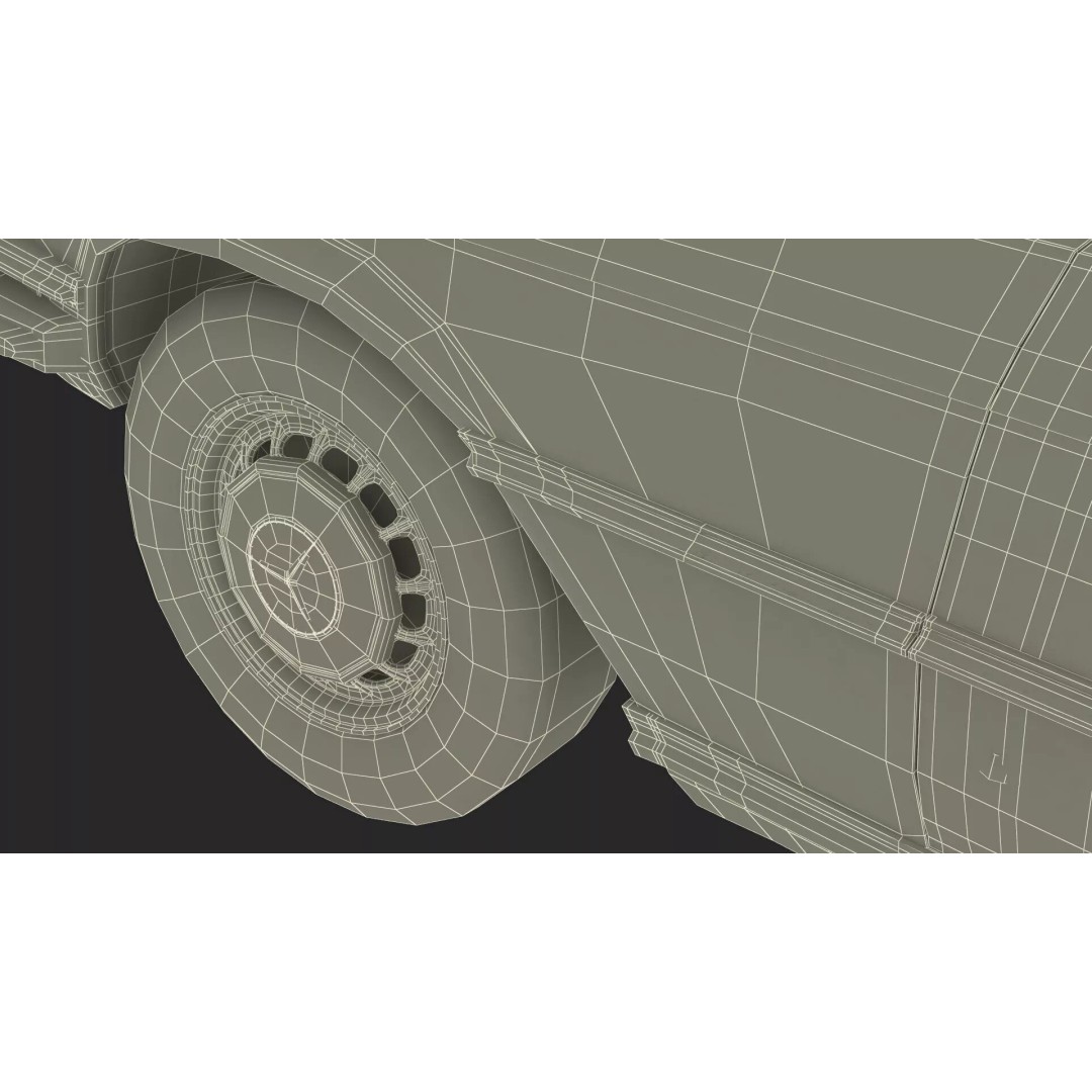 Mercedes Benz 350 SE 3D Model – Classic Luxury Sedan, PBR Textures - View 41