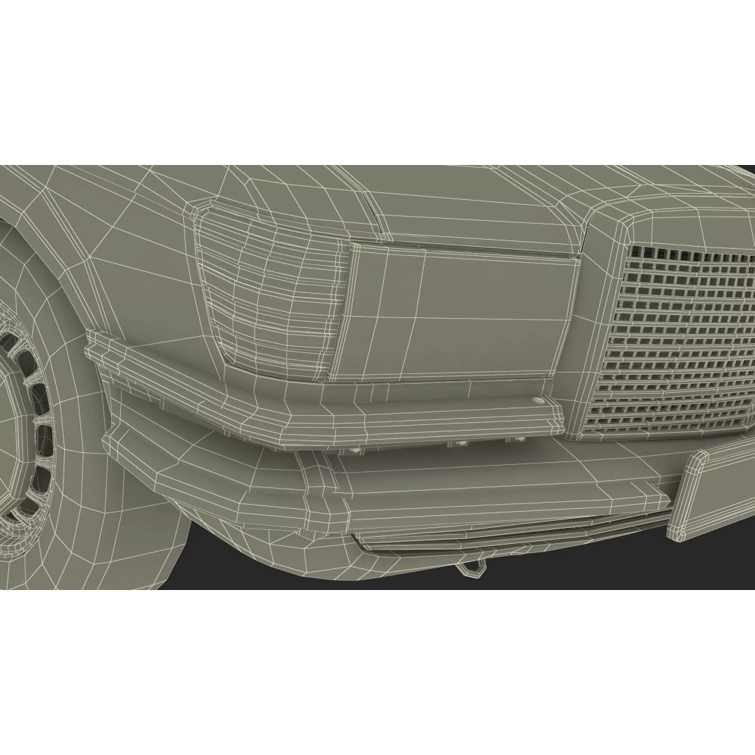 Mercedes Benz 350 SE 3D Model – Classic Luxury Sedan, PBR Textures - View 42