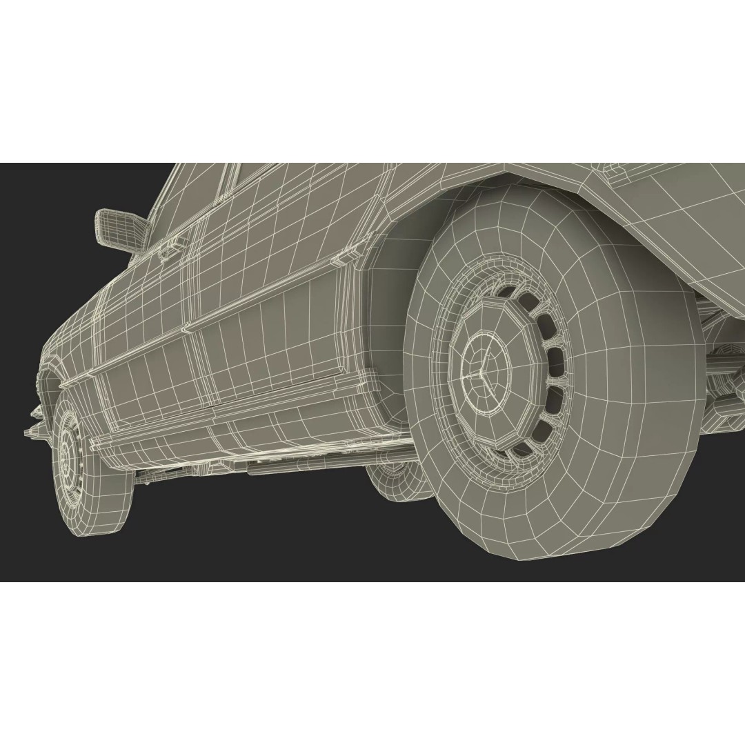 Mercedes Benz 350 SE 3D Model – Classic Luxury Sedan, PBR Textures - View 44