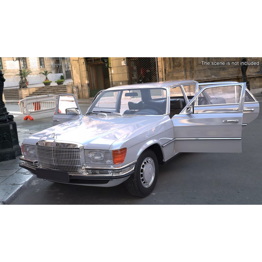 Mercedes Benz 350 SE 3D Model – Classic Luxury Sedan, PBR Textures - View 7