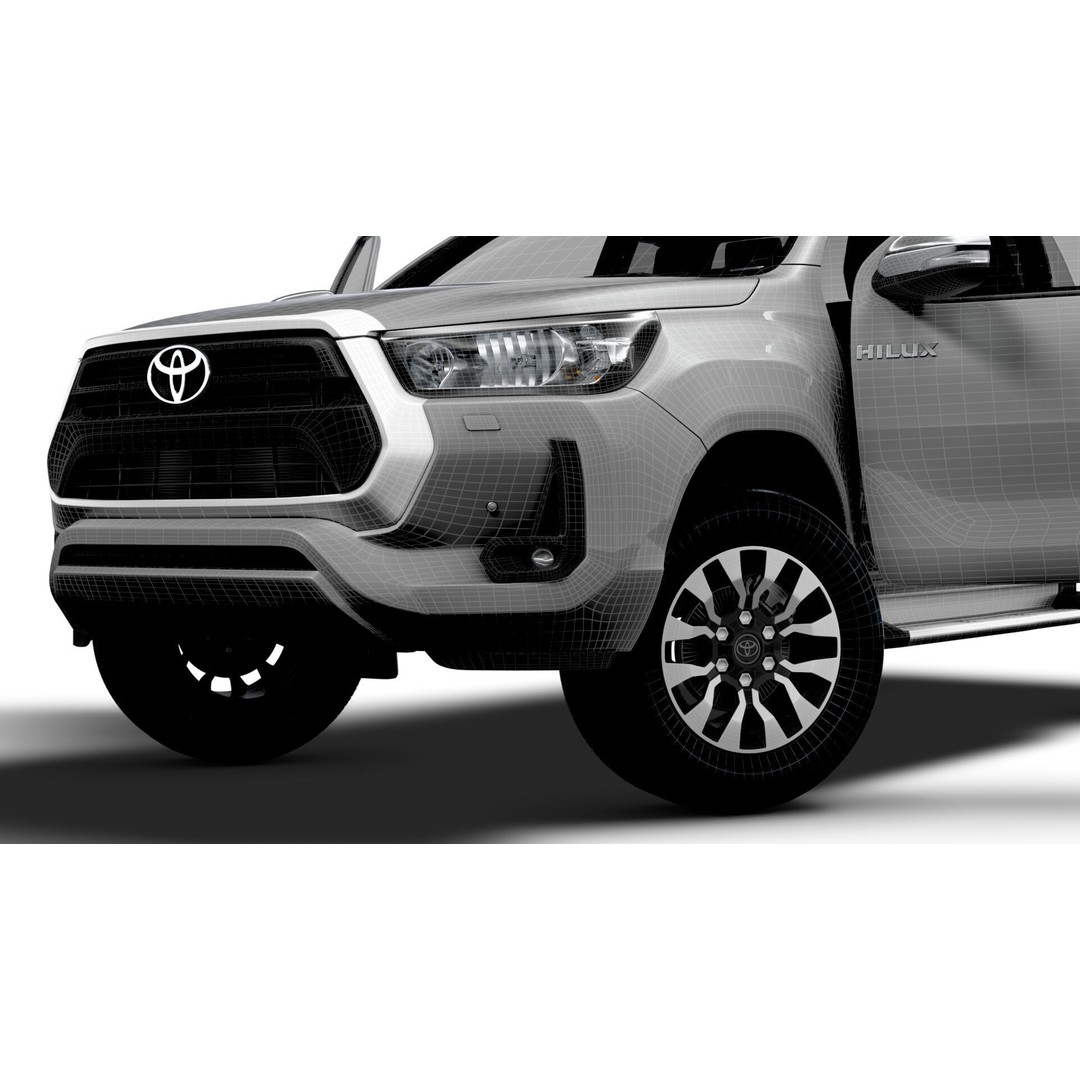 Toyota Hilux Xtra Cab HQ Interior 2024 3D Model – High Poly Game Asset, FBX