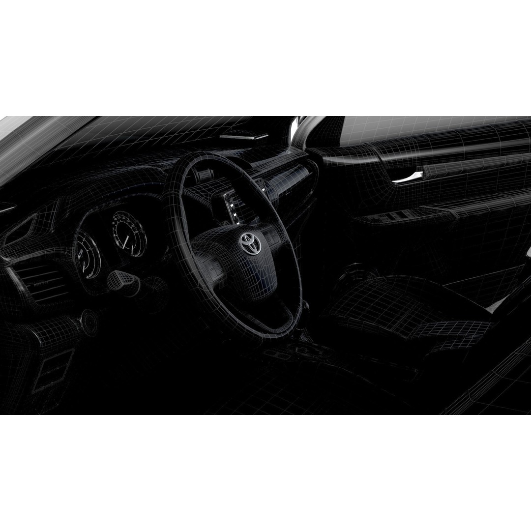 Toyota Hilux Xtra Cab HQ Interior 2024 3D Model – High Poly Game Asset, FBX - View 20