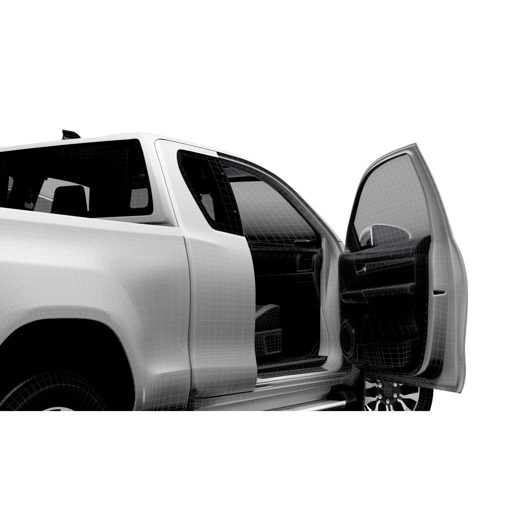 Toyota Hilux Xtra Cab HQ Interior 2024 3D Model – High Poly Game Asset, FBX - View 21