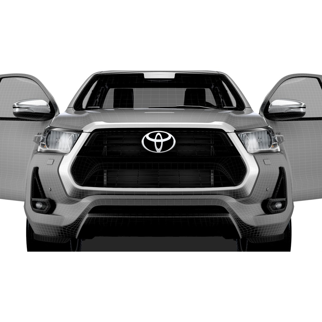 Toyota Hilux Xtra Cab HQ Interior 2024 3D Model – High Poly Game Asset, FBX - View 23