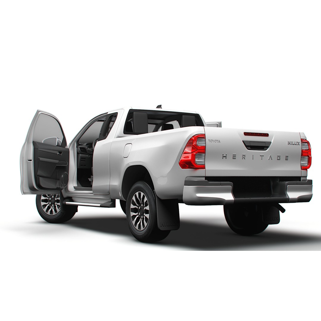 Toyota Hilux Xtra Cab HQ Interior 2024 3D Model – High Poly Game Asset, FBX - View 4