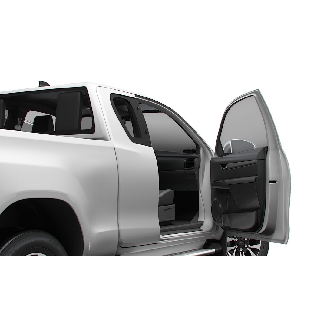 Toyota Hilux Xtra Cab HQ Interior 2024 3D Model – High Poly Game Asset, FBX - View 7