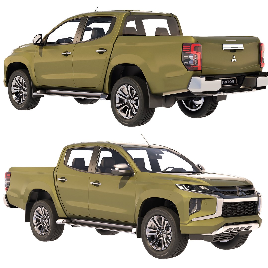 Mitsubishi L200 Triton 2021 3D Model – High Poly Game-Ready Asset, FBX, OBJ - View 11