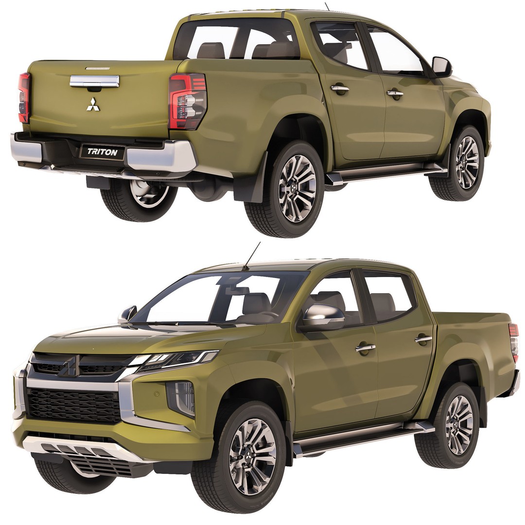 Mitsubishi L200 Triton 2021 3D Model – High Poly Game-Ready Asset, FBX, OBJ - View 12