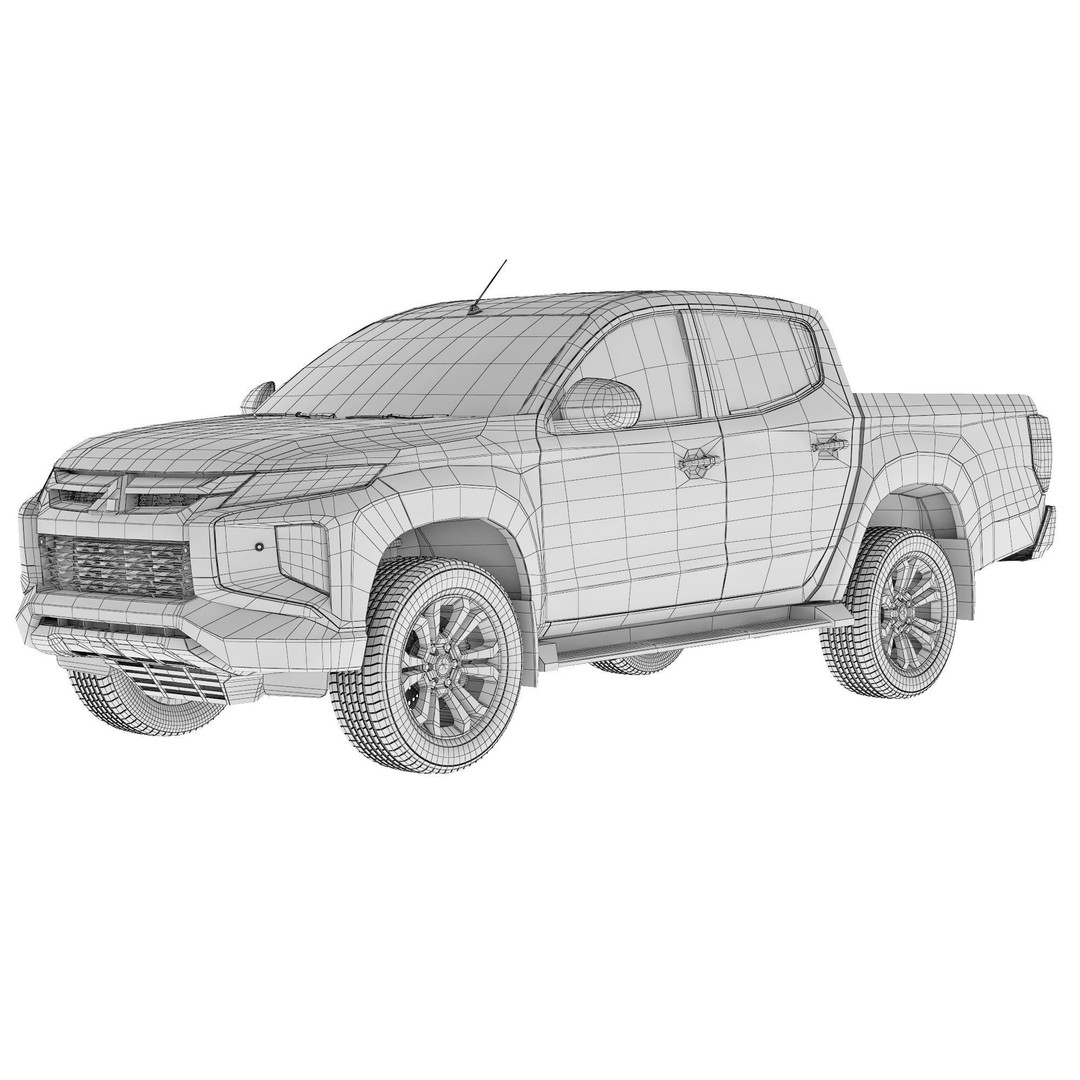 Mitsubishi L200 Triton 2021 3D Model – High Poly Game-Ready Asset, FBX, OBJ - View 5