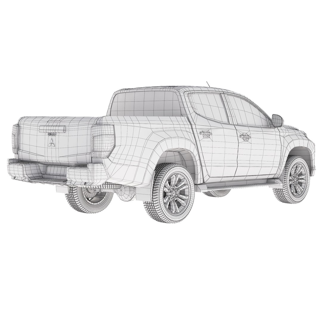 Mitsubishi L200 Triton 2021 3D Model – High Poly Game-Ready Asset, FBX, OBJ - View 8