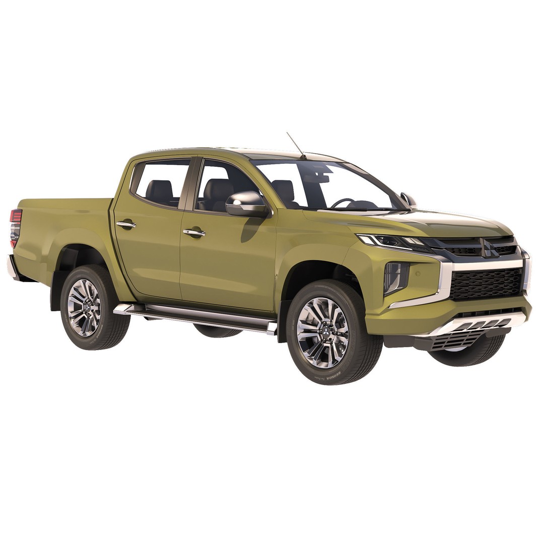 Mitsubishi L200 Triton 2021 3D Model – High Poly Game-Ready Asset, FBX, OBJ - View 9