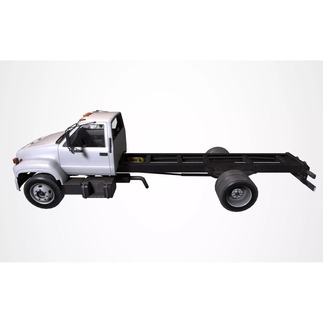 GMC Truck 3D Model – Low Poly Game Asset, FBX with PBR Textures - View 13