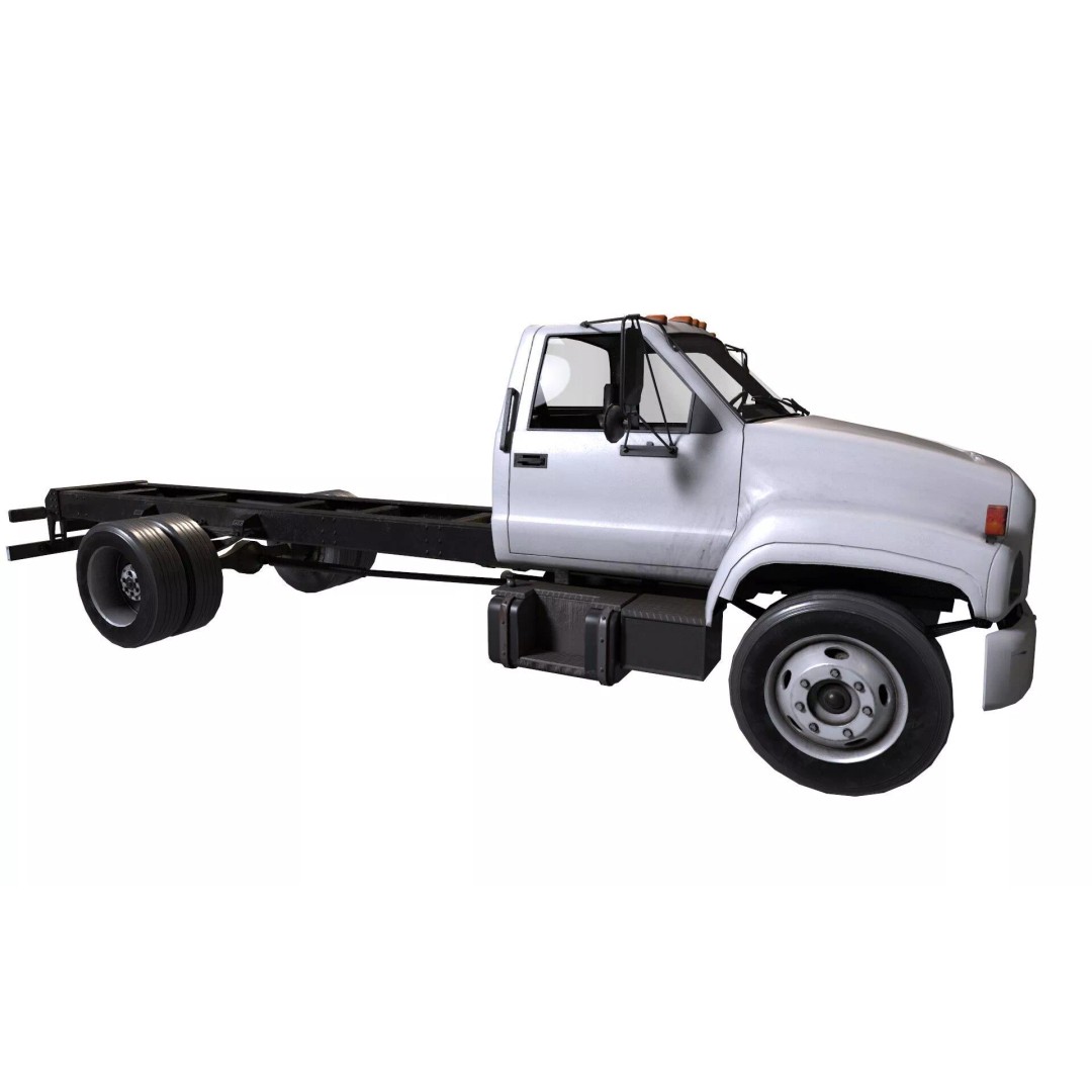 GMC Truck 3D Model – Low Poly Game Asset, FBX with PBR Textures - View 14