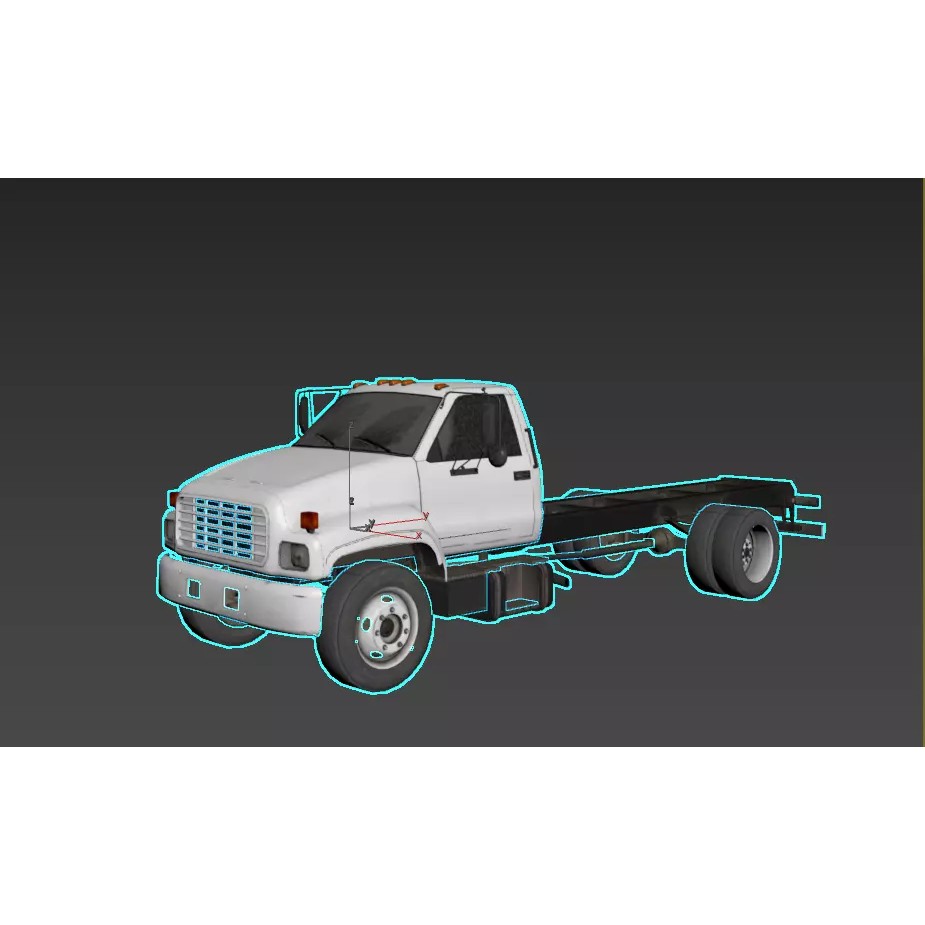 GMC Truck 3D Model – Low Poly Game Asset, FBX with PBR Textures - View 18