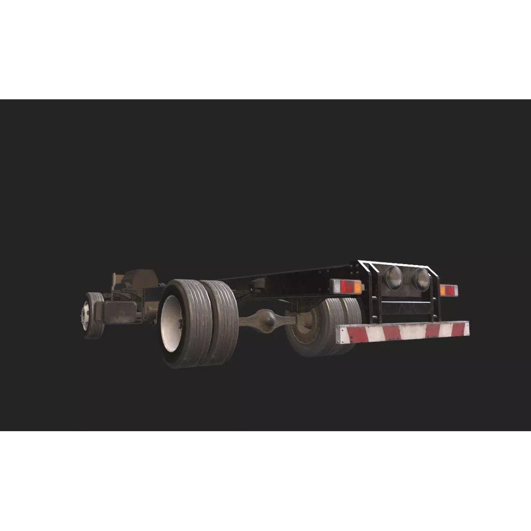 GMC Truck 3D Model – Low Poly Game Asset, FBX with PBR Textures - View 25