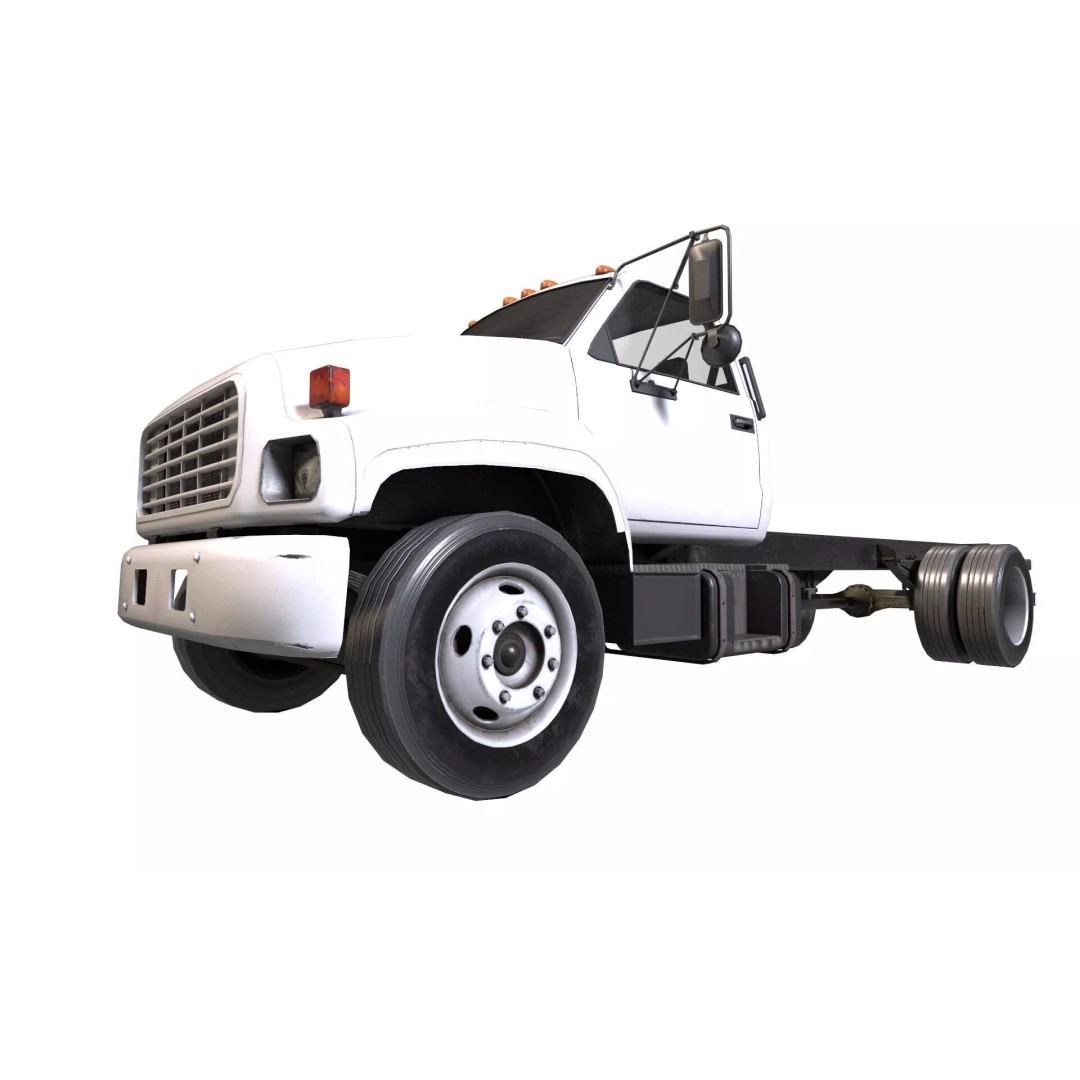 GMC Truck 3D Model – Low Poly Game Asset, FBX with PBR Textures - View 7