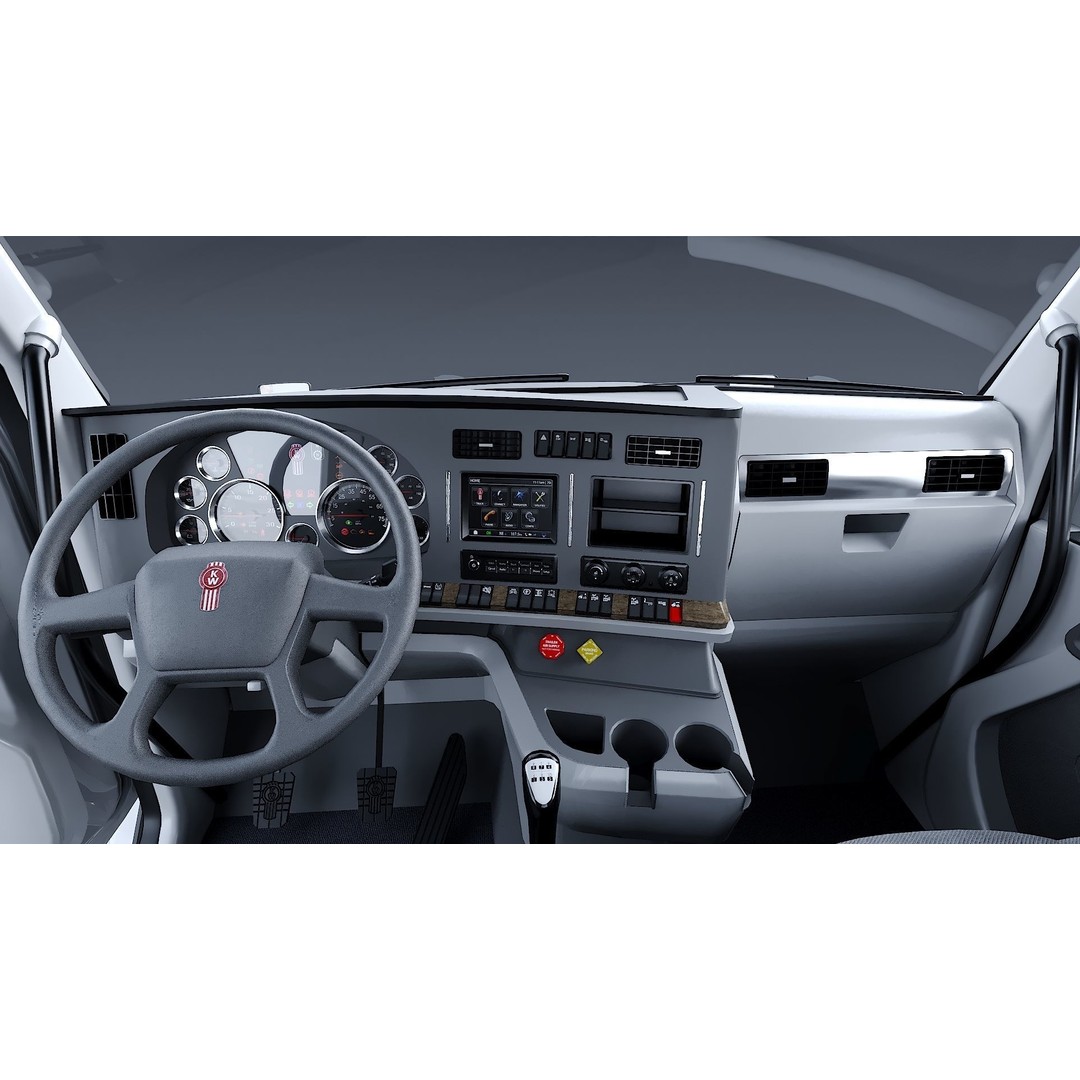 Kenworth T680 Day Cab 3D Model – Low Poly Game Asset, FBX, PBR - View 12