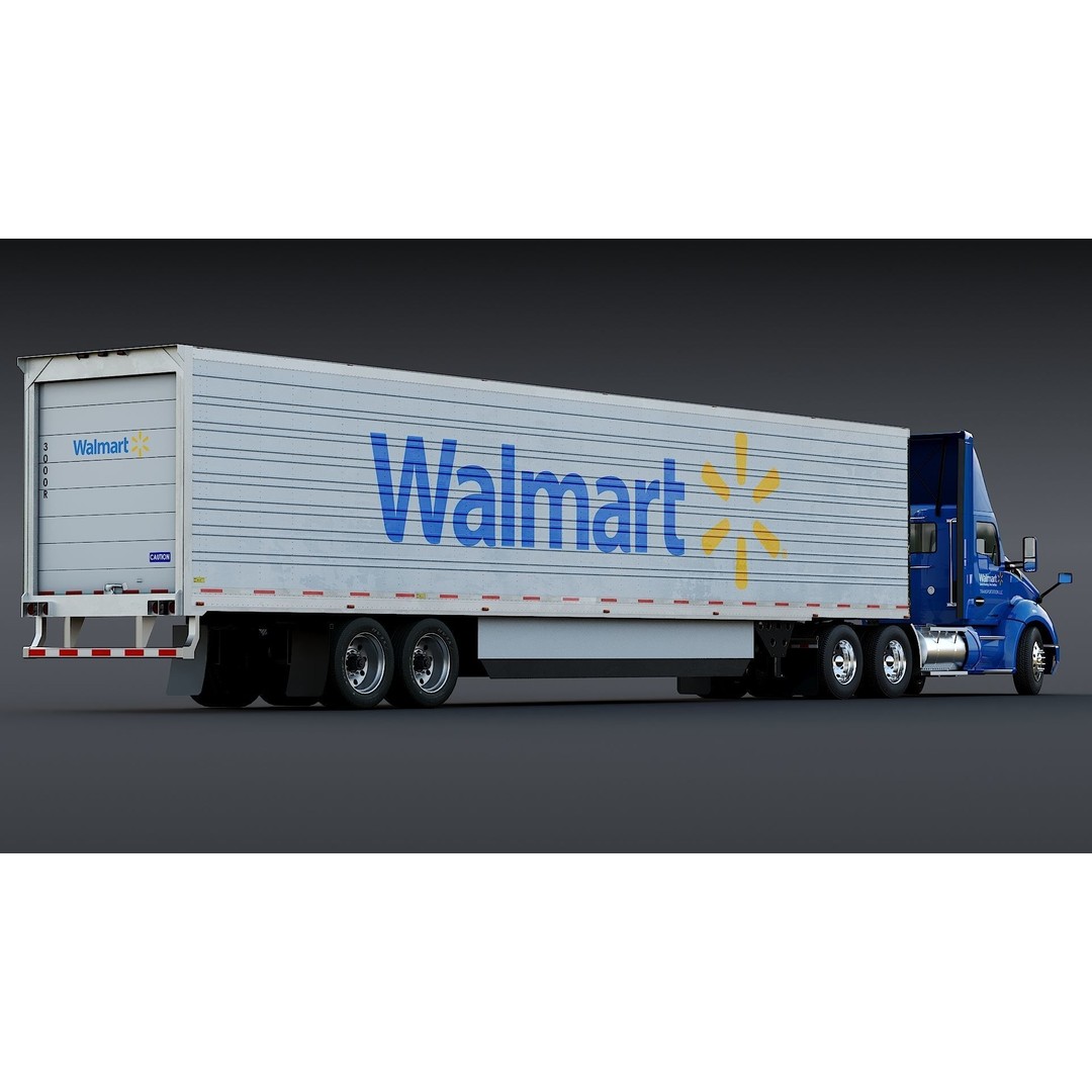 Kenworth T680 Day Cab 3D Model – Low Poly Game Asset, FBX, PBR - View 17