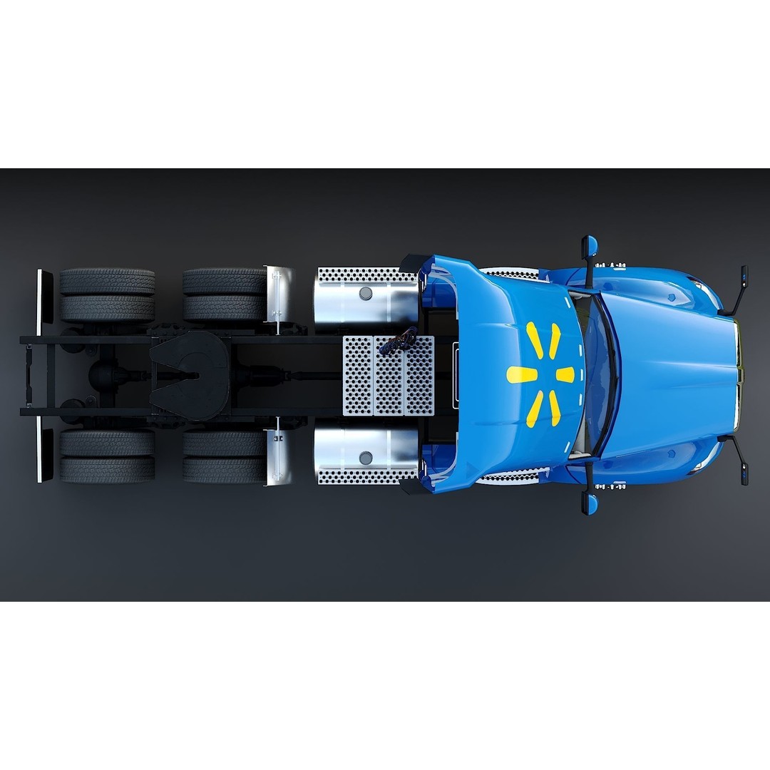 Kenworth T680 Day Cab 3D Model – Low Poly Game Asset, FBX, PBR - View 20