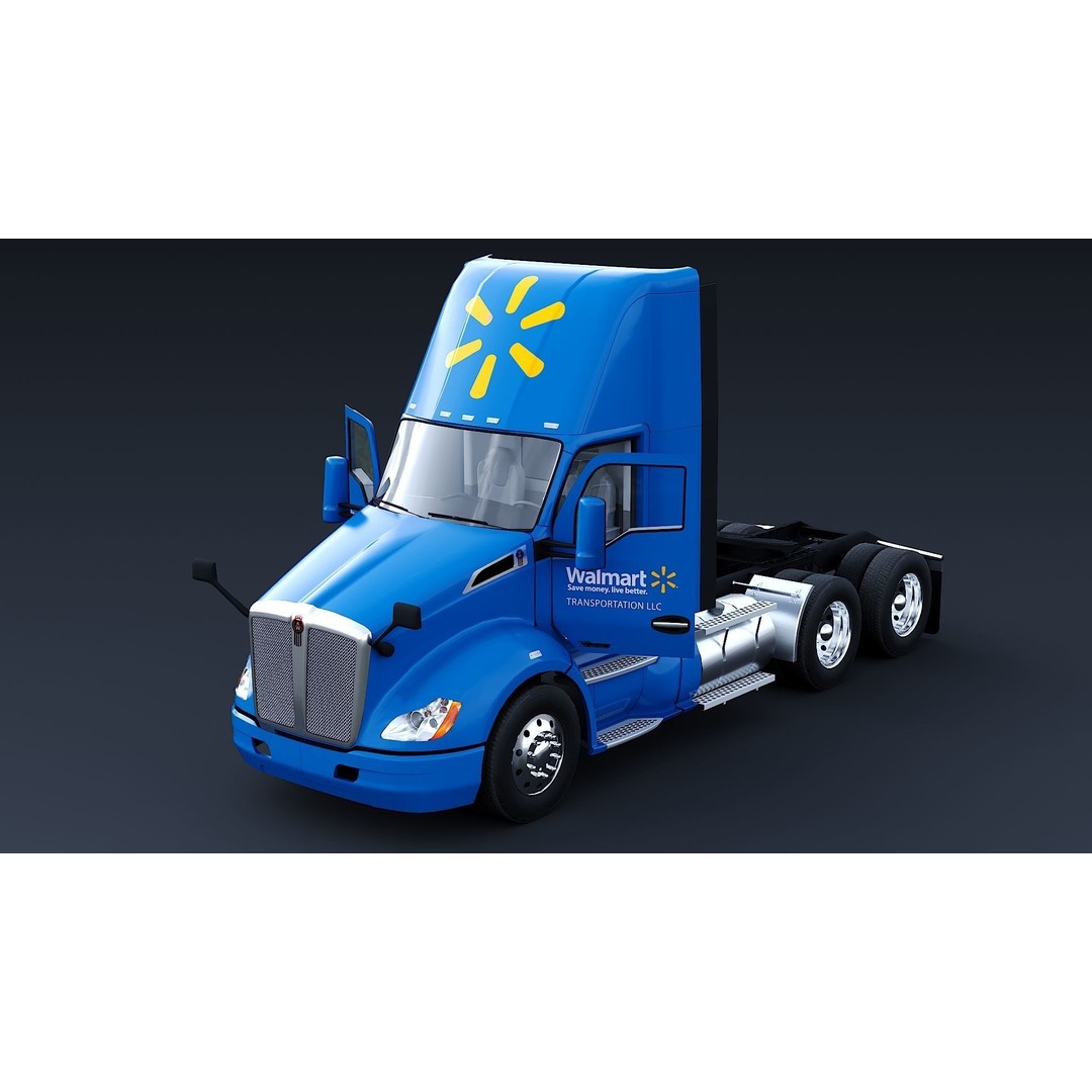 Kenworth T680 Day Cab 3D Model – Low Poly Game Asset, FBX, PBR - View 27