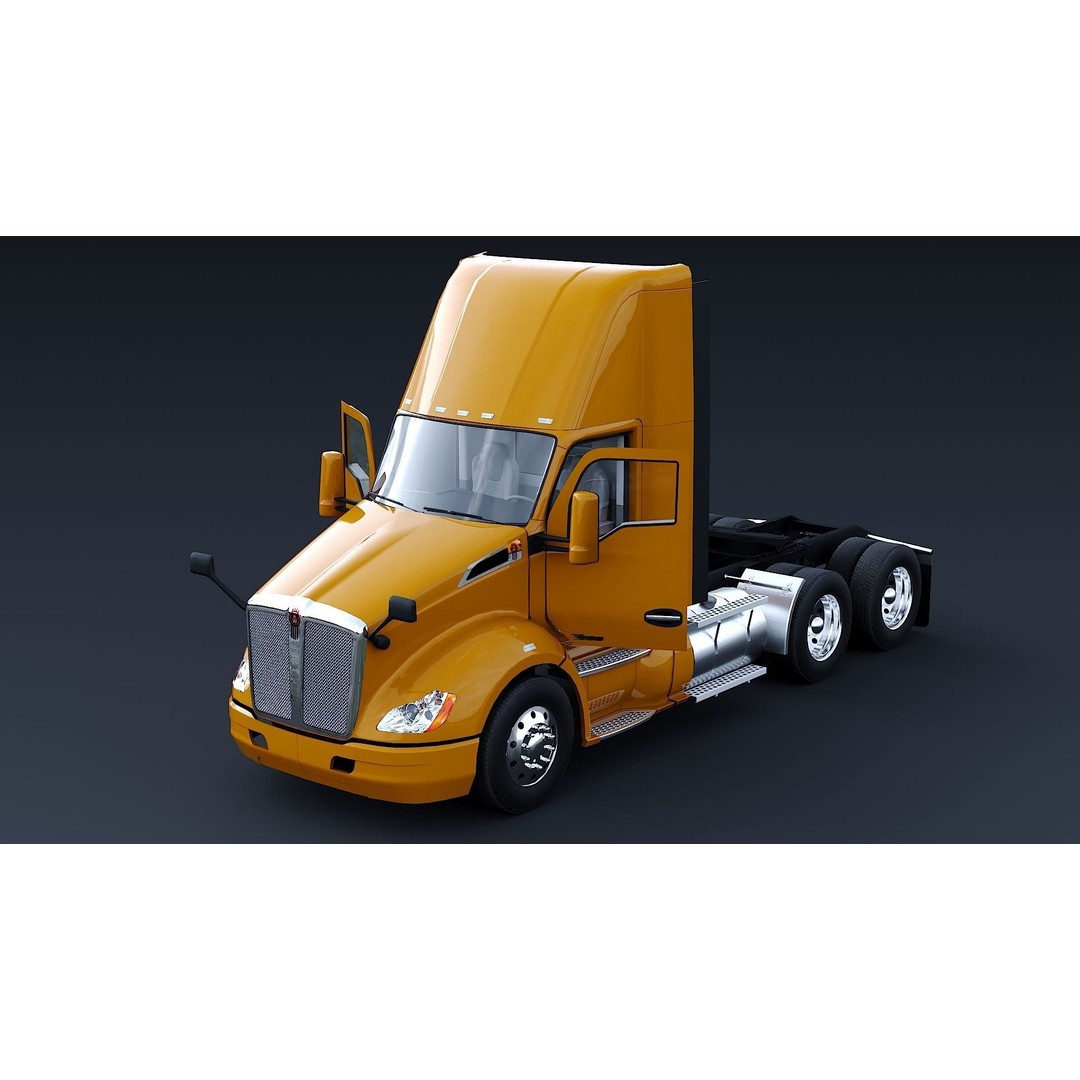 Kenworth T680 Day Cab 3D Model – Low Poly Game Asset, FBX, PBR - View 29