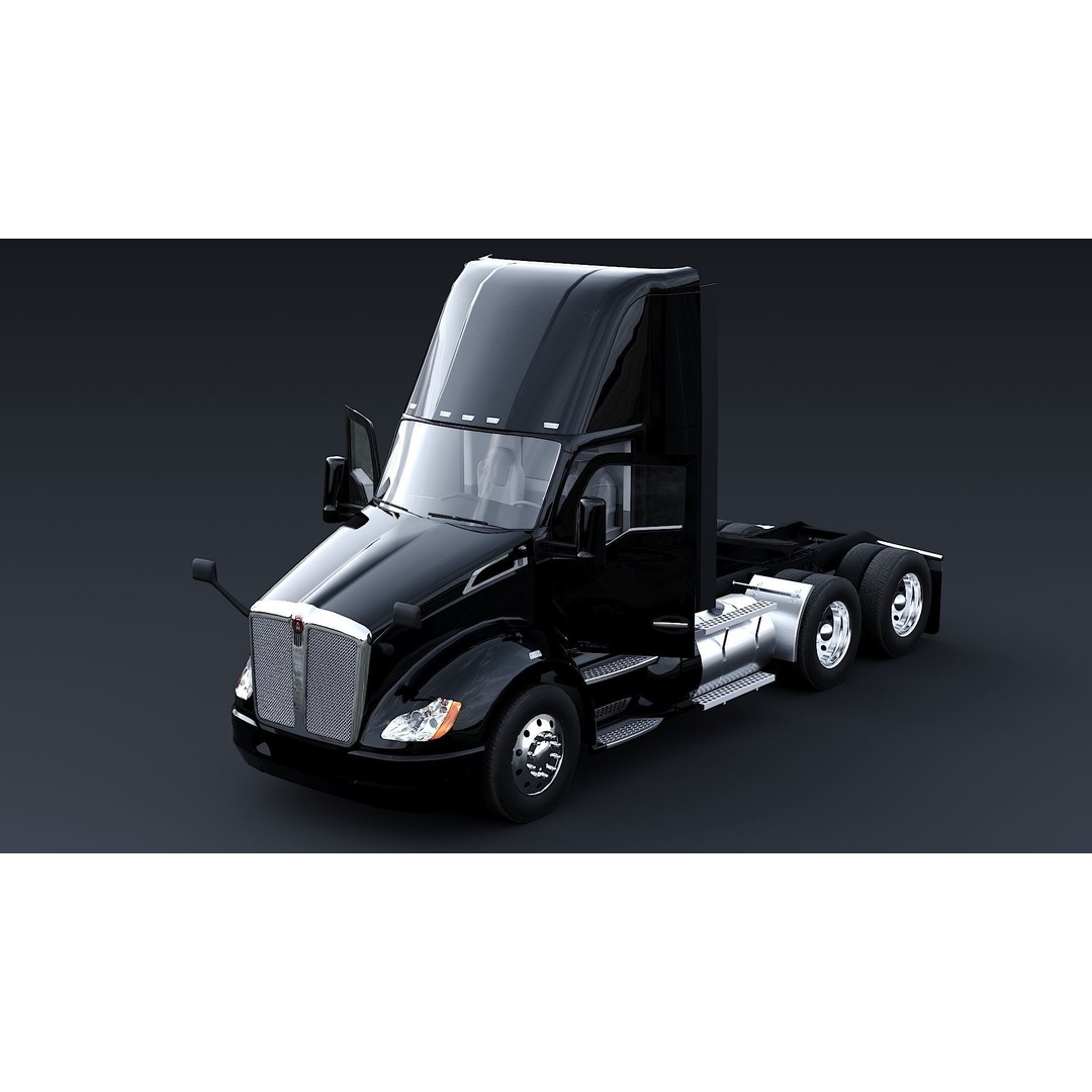 Kenworth T680 Day Cab 3D Model – Low Poly Game Asset, FBX, PBR - View 31