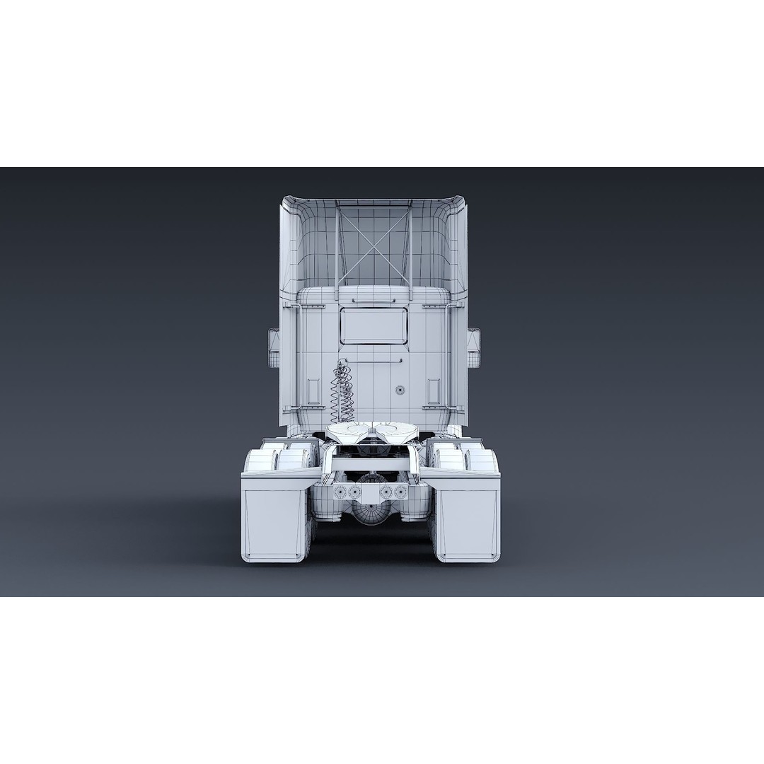 Kenworth T680 Day Cab 3D Model – Low Poly Game Asset, FBX, PBR - View 35