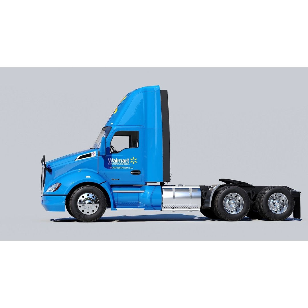 Kenworth T680 Day Cab 3D Model – Low Poly Game Asset, FBX, PBR - View 4