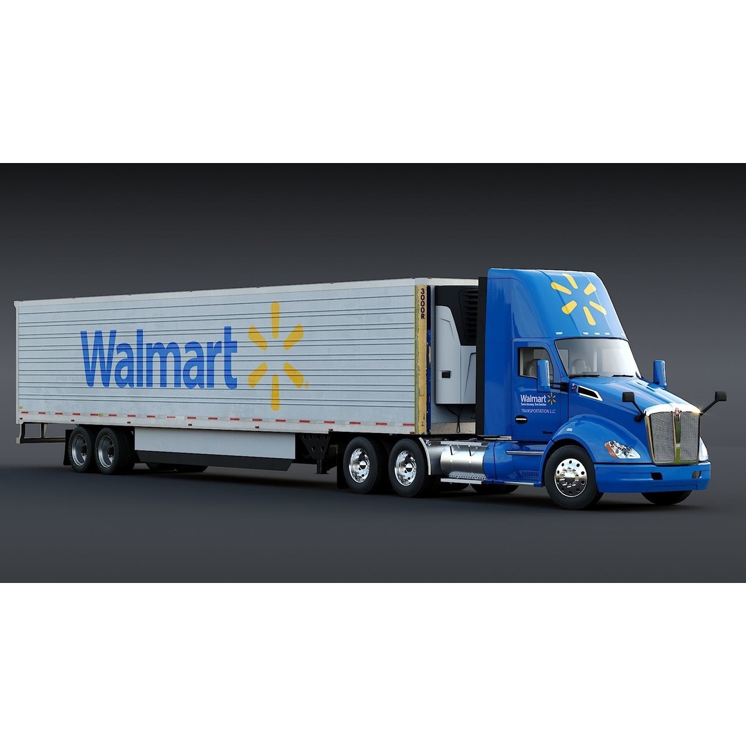 Kenworth T680 Day Cab 3D Model – Low Poly Game Asset, FBX, PBR - View 5