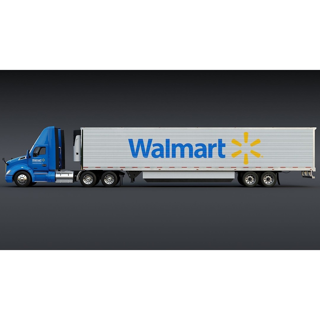 Kenworth T680 Day Cab 3D Model – Low Poly Game Asset, FBX, PBR - View 7