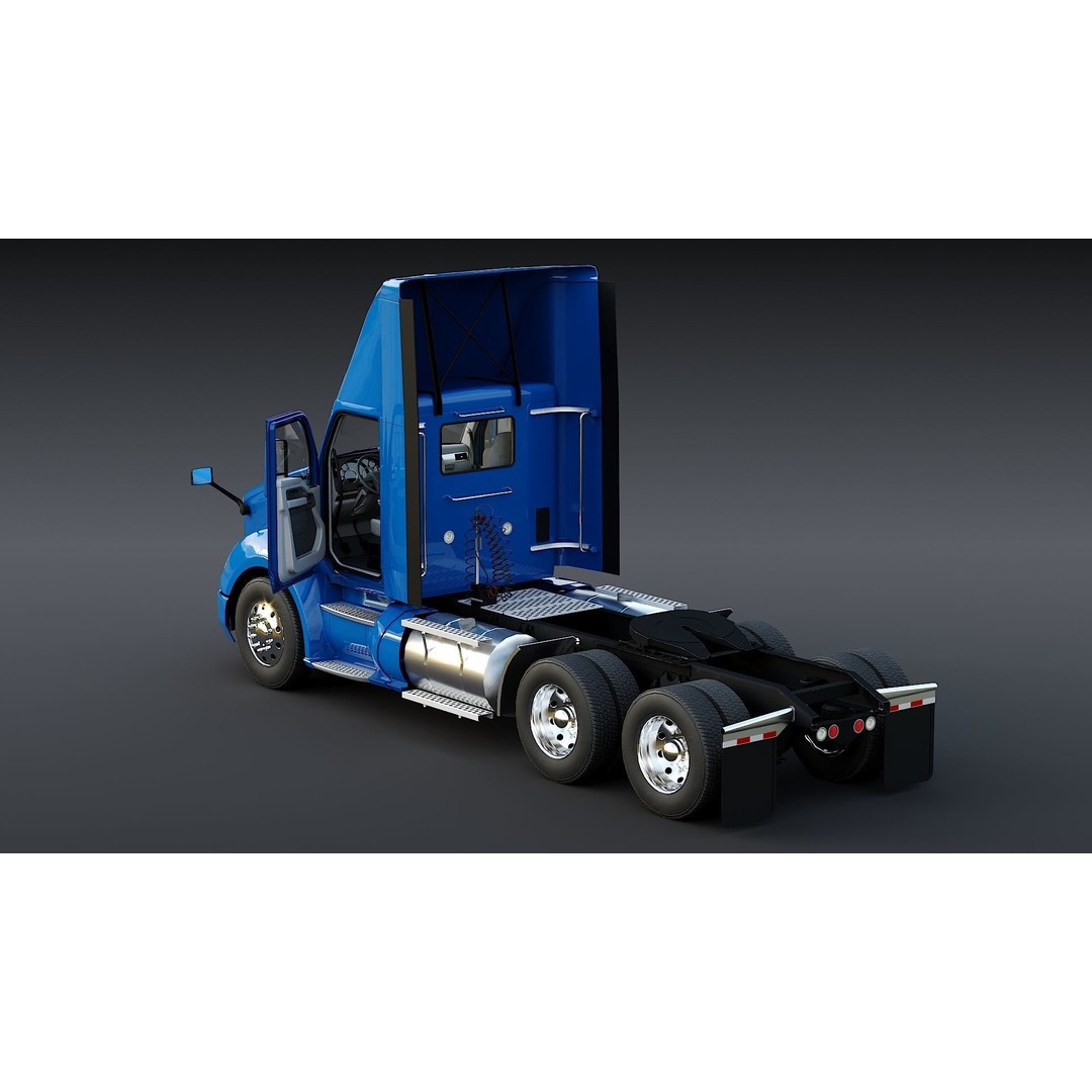 Kenworth T680 Day Cab 3D Model – Low Poly Game Asset, FBX, PBR - View 8