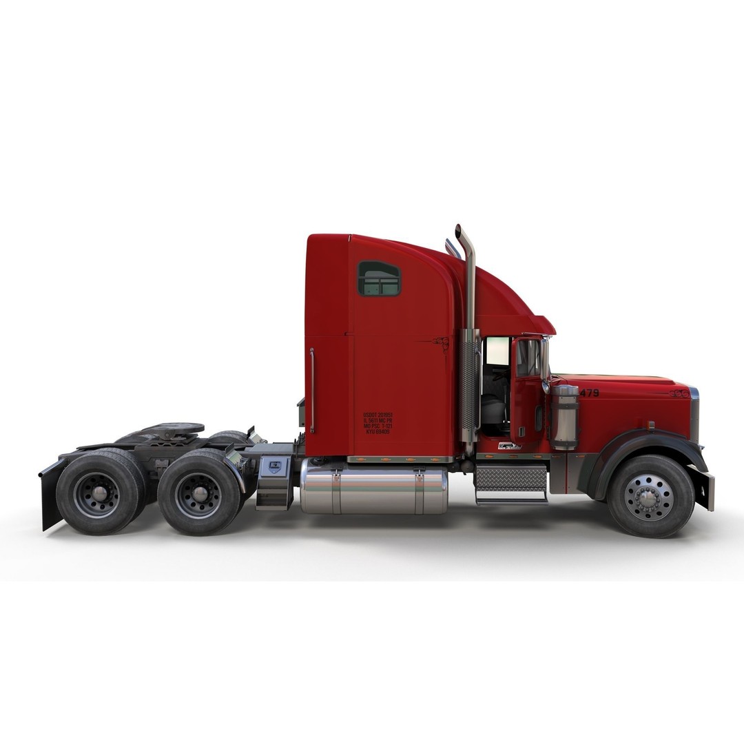 Freightliner Classic XL 3D Model – Low Poly Game Ready Truck Trailer - View 17