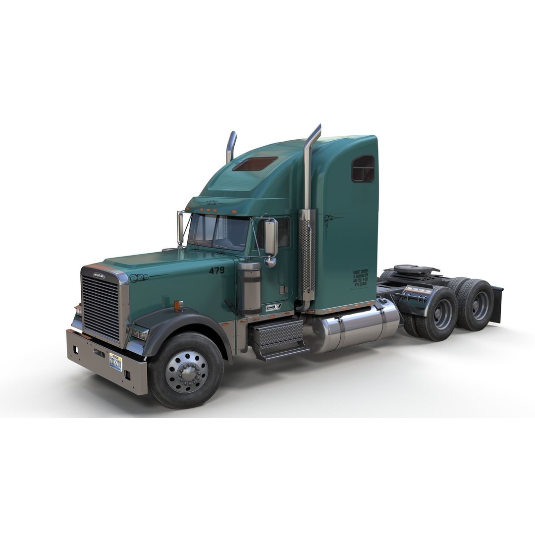 Freightliner Classic XL 3D Model – Low Poly Game Ready Truck Trailer - View 21