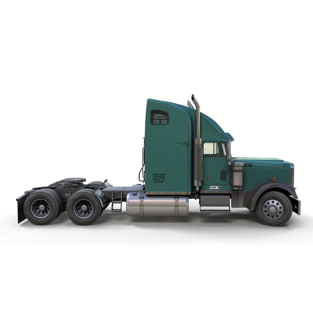 Freightliner Classic XL 3D Model – Low Poly Game Ready Truck Trailer - View 22